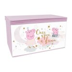 Fun house peppa pig coffre a jouets - pliable - 55, 5 x 34, 5 x 34 cm - pour enfant