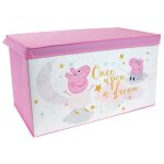 Fun house peppa pig coffre a jouets - pliable - 55, 5 x 34, 5 x 34 cm - pour enfant