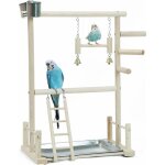 Perchoir en bois pour perroquets, terrain de jeu pour perroquet chelles et mangeoires - accessoire de ...
