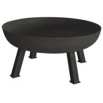 Perel - brasero, 3 pieds solides, rond, 41. 5 x  100 cm, fonte, noir