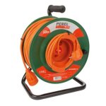 Perel rallonge lectrique sur enrouleur, usage intrieur, terre allemande, protection thermique, 50 m, ...