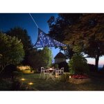 Perel voile d'ombrage 100 led solaires, effet ciel toil, toile ombrage, toile extrieure terrasse permable, ...
