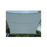 Perel - voile solaire - carré - 3. 6 x 3. 6 m - couleur : gris ardoise clair gss4360bg ri17318 Perel - voile solaire - carré - 3. 6 x 3. 6 m - couleur : gris ardoise clair gss4360bg ri17318