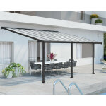 Palram - canopia abri de terrasse olympia anthracite 295x546x305 cm