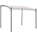 Pergola adoss�e 3x2. 5m - brestum - toile beige - pergola murale
