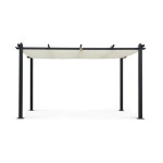 Pergola en aluminium cordoba - ecru - 4 x 3 m