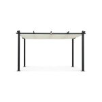 Sans marque - pergola en aluminium cordoba - ecru - 4 x 3 m