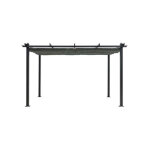 Pergola en aluminium cordoba - gris - 4 x 3 m