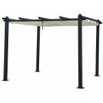 Happy garden - pergola autoportante 3 � 3m cassis beige - structure aluminium