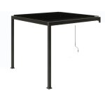 Concept - usine - agadir - pergola bioclimatique adosse gris fonc 3x3 m