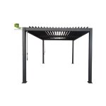 Green outside - pergola bioclimatique aluminium manuelle auto portante - 4x3m ht 2, 50m - qualit� pro ...