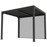 Habrita - pergola bioclimatique foresta per 2430r bi aluminium balcon et terrasse 7, 2m2 avec rideau ... Habrita - pergola bioclimatique foresta per 2430r bi aluminium balcon et terrasse 7, 2m2 avec rideau ...