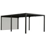 Habrita - pergola bioclimatique foresta per 36r60 bi aluminium xxl 21, 52m2 avec rideau manuel coloris ... Habrita - pergola bioclimatique foresta per 36r60 bi aluminium xxl 21, 52m2 avec rideau manuel coloris ...