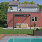 Ombrea - pergola bioclimatique ombra vs adosse 3x3m - anthracite