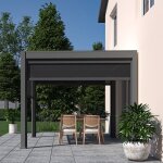 Chalet&jardin - pergola bioclimatique ombra vs autoportante 3x3m - anthracite