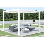 Cazeboo - pergola bioclimatique santa 3x3m aluminium blanc - lames orientables