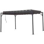 Pergola bioclimatique en tissu  lodge  3 x 4 m - anthracite