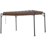 Pergola bioclimatique en tissu  lodge  3 x 4 m - taupe
