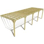 Pergola bois ? 10m x 3m ? adoss�e ? sens profondeur ? livraison comprise