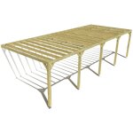 Pergola bois ? 10m x 4m ? adoss�e ? sens profondeur ? livraison comprise