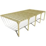 Pergola bois ? 10m x 5m ? adoss�e ? sens profondeur ? livraison comprise