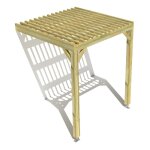 Pergola bois ? 2m x 2m ? adoss�e ? sens largeur ? lattage bois ? livraison comprise