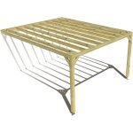 Pergola bois ? 4m x 5m ? adoss�e ? sens profondeur ? livraison comprise