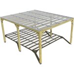 Pergola bois ? 4m x 5m ? ind�pendante ? sens largeur ? couverture �tanche transparente incluse ? livraison ...