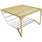 Pergola bois ? 4m x 4m ? adoss�e ? sens largeur ? livraison comprise