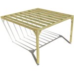 Pergola bois ? 4m x 4m ? adoss�e ? sens profondeur ? livraison comprise