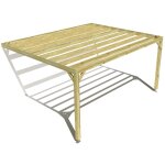 Pergola bois ? 5m x 4m ? adoss�e ? sens largeur ? livraison comprise