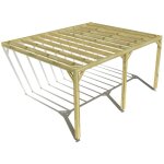 Pergola bois ? 5m x 4m ? adoss�e ? sens profondeur ? livraison comprise