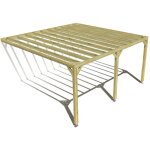 Pergola bois ? 5m x 5m ? adoss�e ? sens profondeur ? livraison comprise