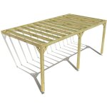 Pergola bois ? 6m x 3m ? adoss�e ? sens profondeur ? livraison comprise