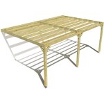 Pergola bois ? 6m x 4m ? adoss�e ? sens largeur ? livraison comprise