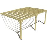 Pergola bois ? 6m x 4m ? adoss�e ? sens profondeur ? livraison comprise