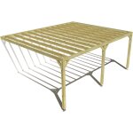 Pergola bois ? 6m x 5m ? adoss�e ? sens profondeur ? livraison comprise