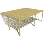 Pergola bois ? 7m x 5m ? adoss�e ? sens largeur ? platelage bois ? livraison comprise