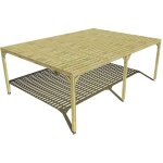 Pergola bois ? 7m x 5m ? ind�pendante ? sens profondeur ? platelage bois ? livraison comprise