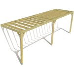 Pergola bois ? 8m x 2m ? adoss�e ? sens profondeur ? livraison comprise