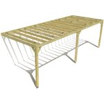 Pergola bois ? 8m x 3m ? adoss�e ? sens profondeur ? livraison comprise