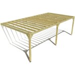 Pergola bois ? 8m x 4m ? adoss�e ? sens profondeur ? livraison comprise