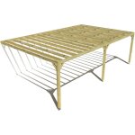 Pergola bois ? 8m x 5m ? adoss�e ? sens profondeur ? livraison comprise