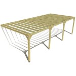 Pergola bois ? 9m x 4m ? adoss�e ? sens profondeur ? livraison comprise