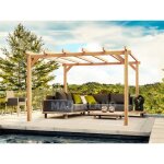 Maderland - pergola en bois autoportante - modle linares - 300 x 300 cm