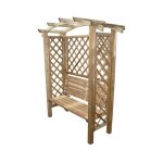 Pergola en bois 160x70x190 cm ? pin impr�gn� autoclave ? grillage sur trois c�t�s ? kit de montage inclus ...
