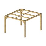 Habrita - pergola 10, 67 m� ? bois thermochauff� ? toit plat