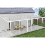 Toit terrasse / carport 24m� kleo 8x3m aluminium blanc