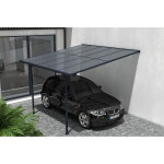 Pergola / carport adoss kleo 3x3m aluminium gris