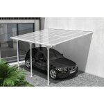 Cazeboo - toit terrasse / carport 12m� kleo 4x3m aluminium blanc